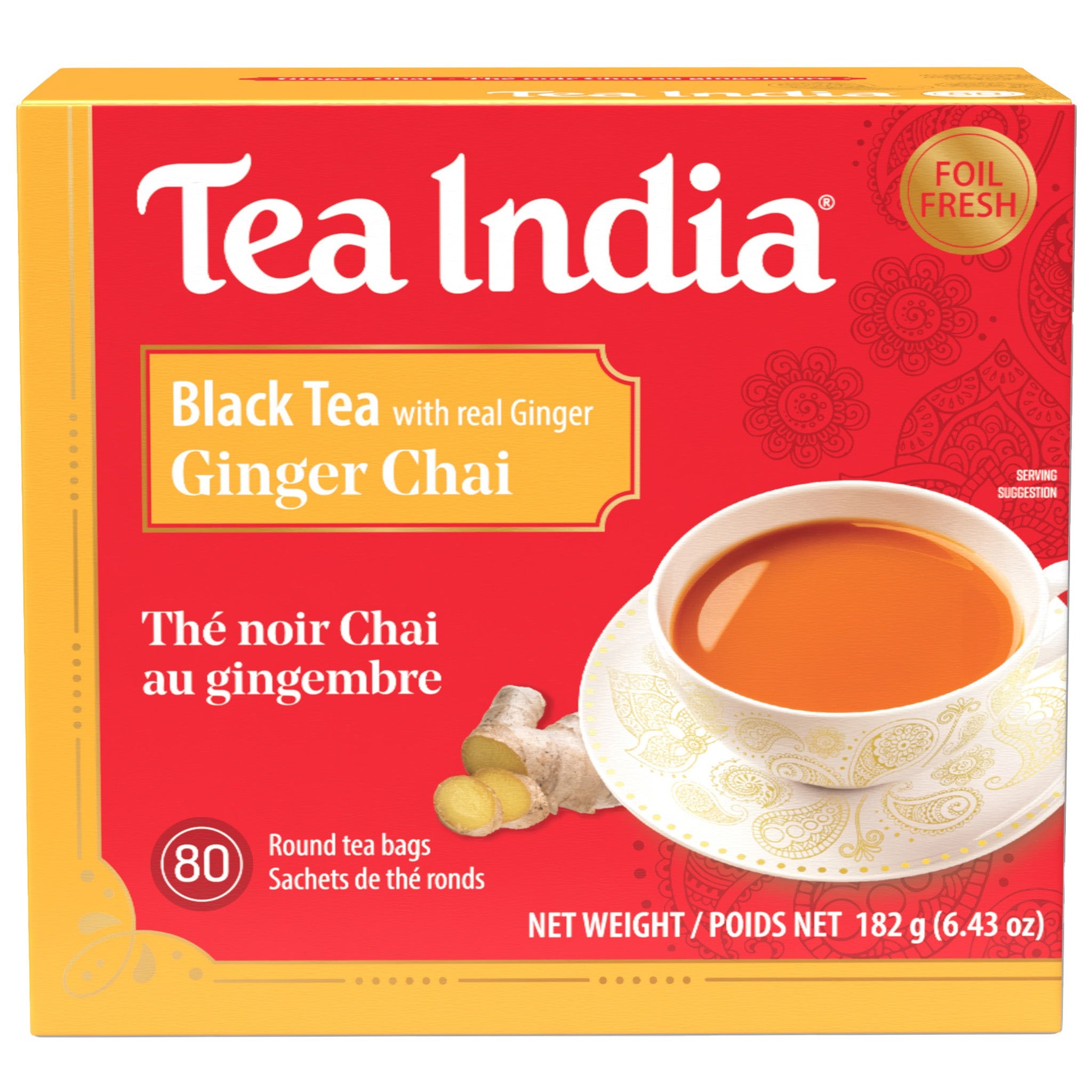 TEA INDIA GINGER CHAI 80 BAG