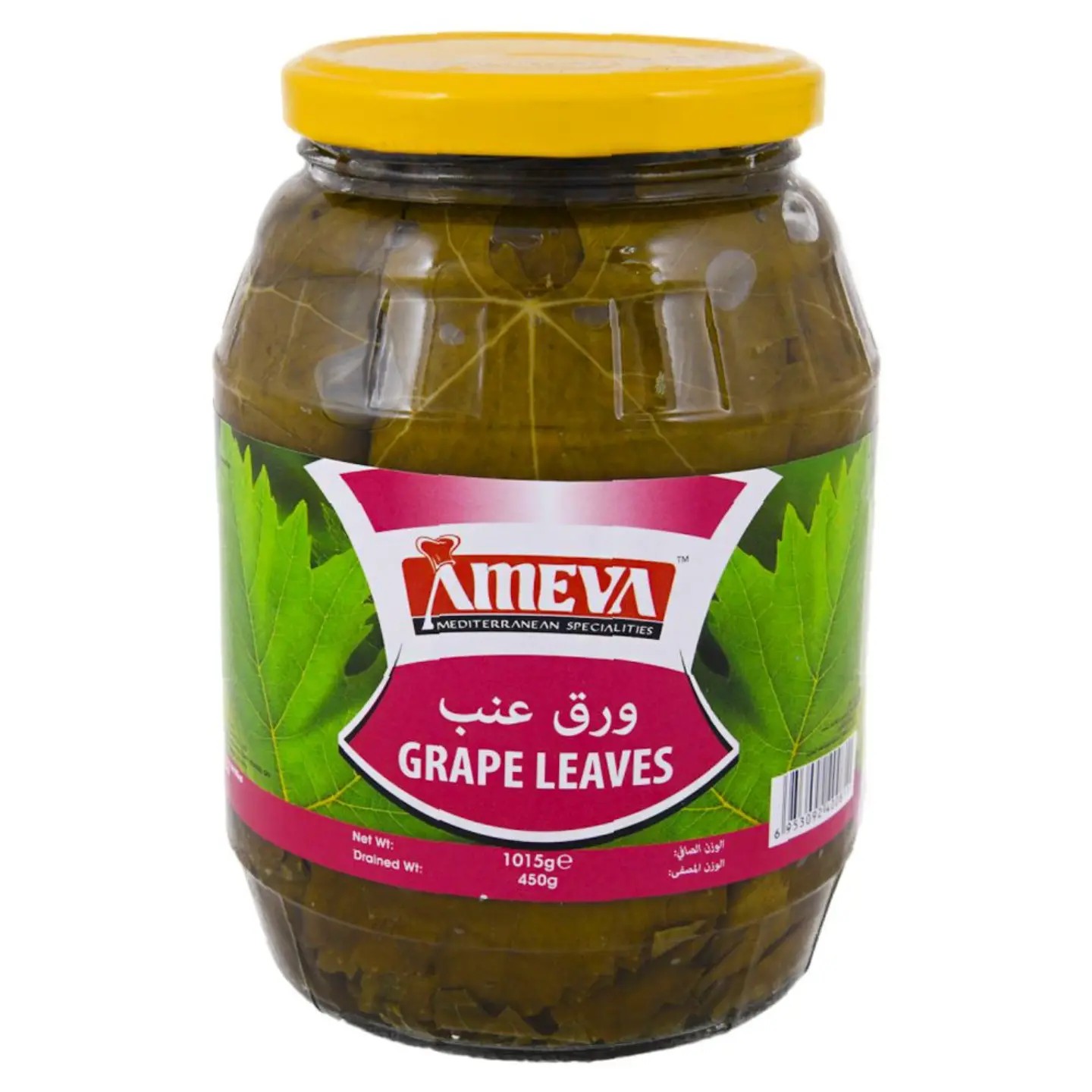 AMEVA GRAPE LEAVES IN JAR 1 LBS
