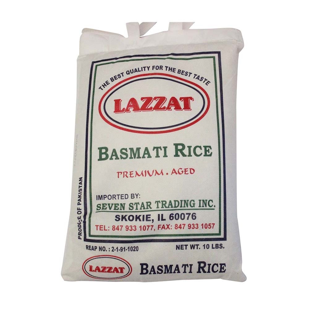 LAZZAT XXL BASMATI RICE 10 LBS