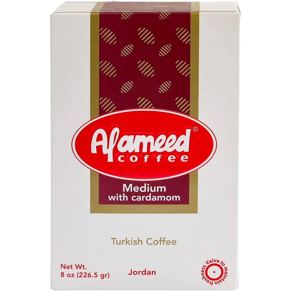 AL AMEED COFFEE MEDIUM WITH CARDAMOM 0.5 LBS