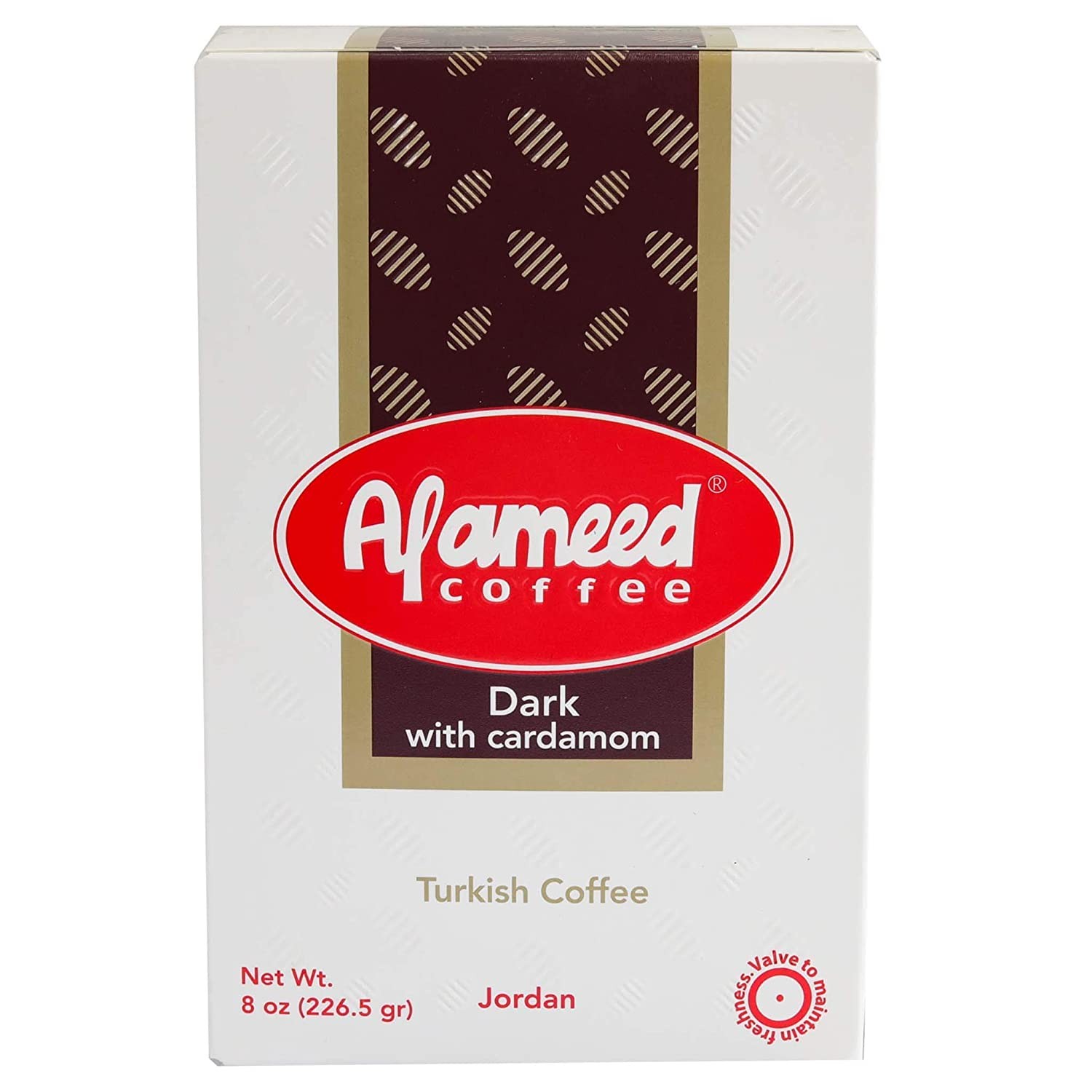 AL AMEED COFFE DARK WITH CARDAMOM 0.5 LBS