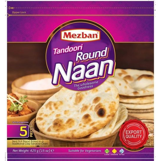 MEZBAN TANDOORI NAAN ROUND 426 GM