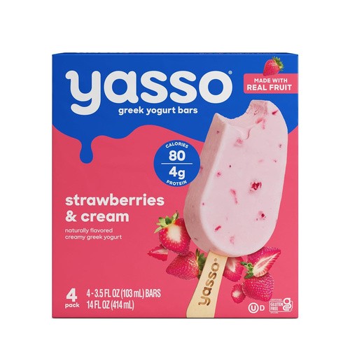 YASSO STRAWBERRY BAR 3.5 OZ