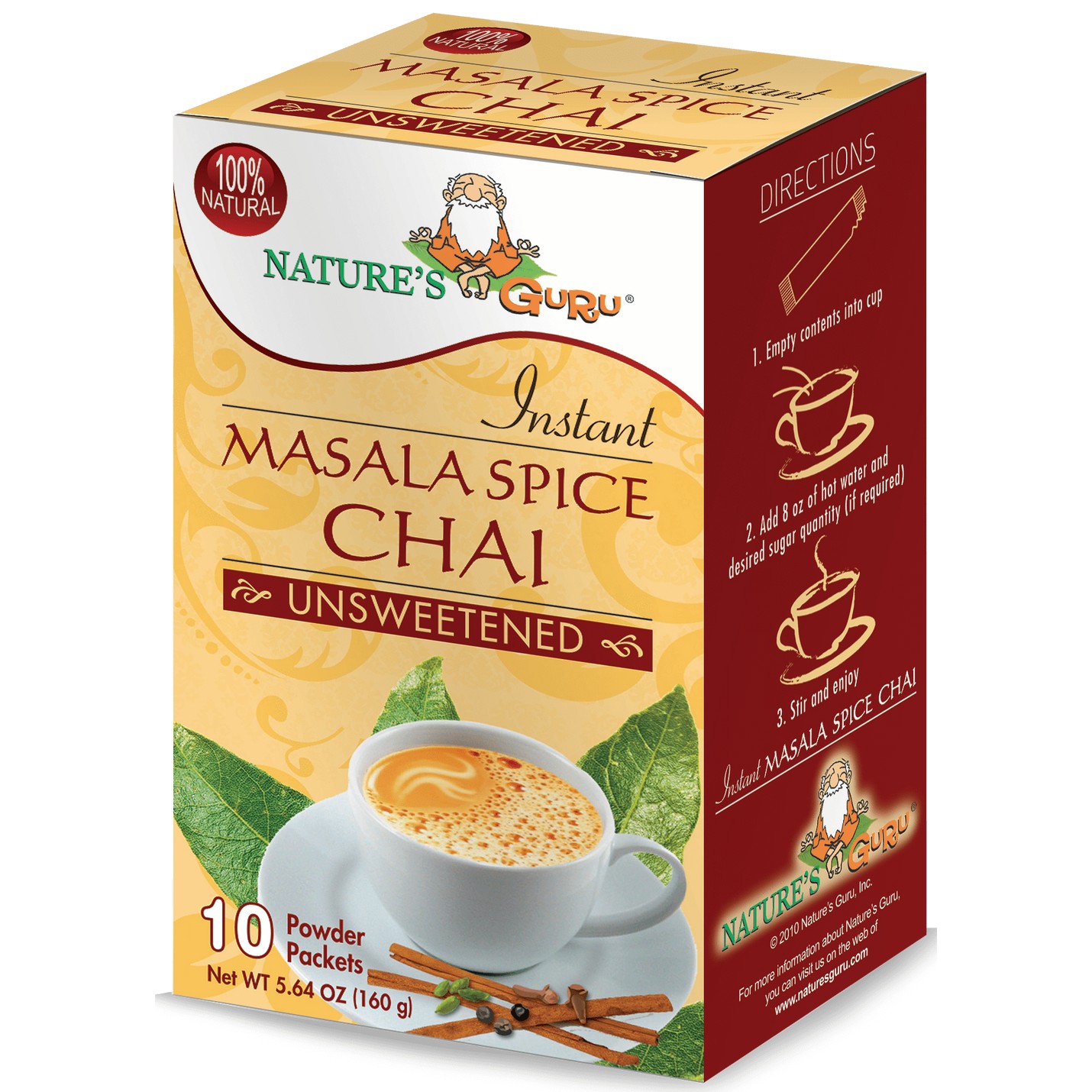 Natures Guru Unsweet Masala Chai 160 GM