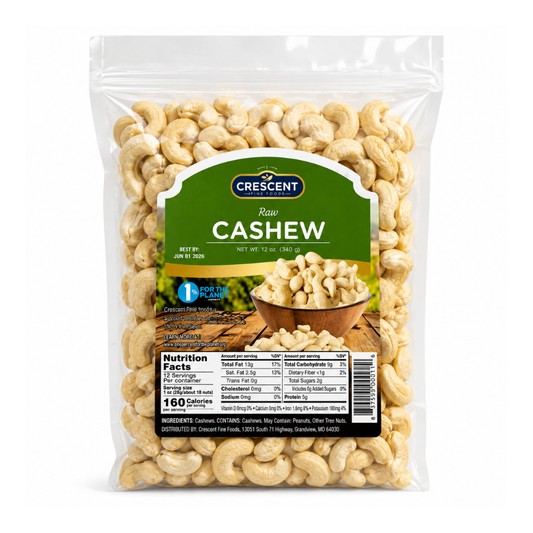 Crescent Raw Cashew 12 OZ