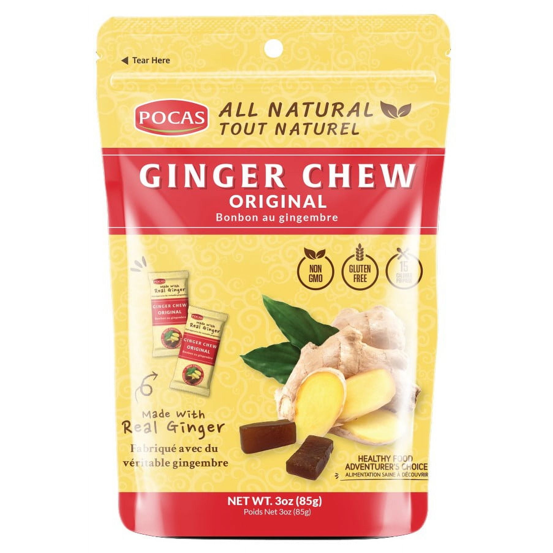 Pocas Ginger Chew Original 85 GM