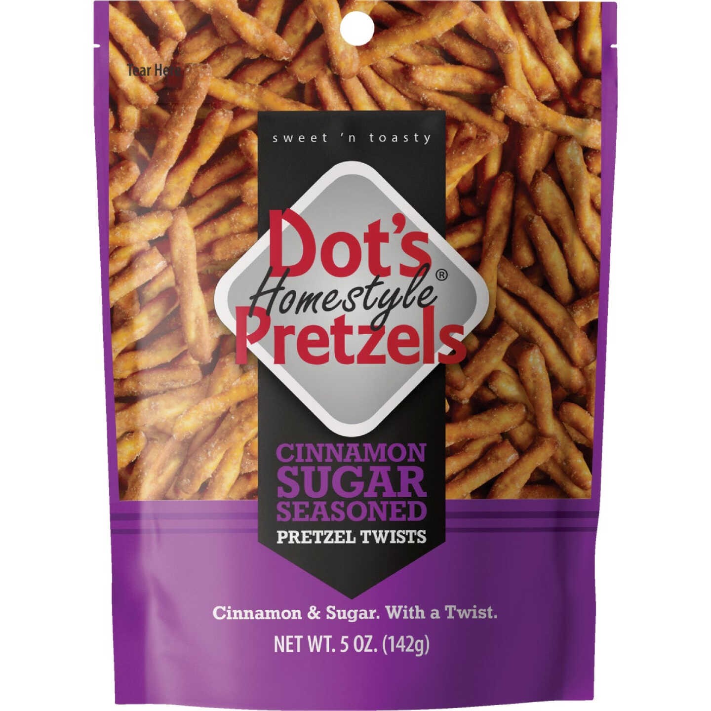 DOTS PRETZELS CINN SUGAR 16 OZ