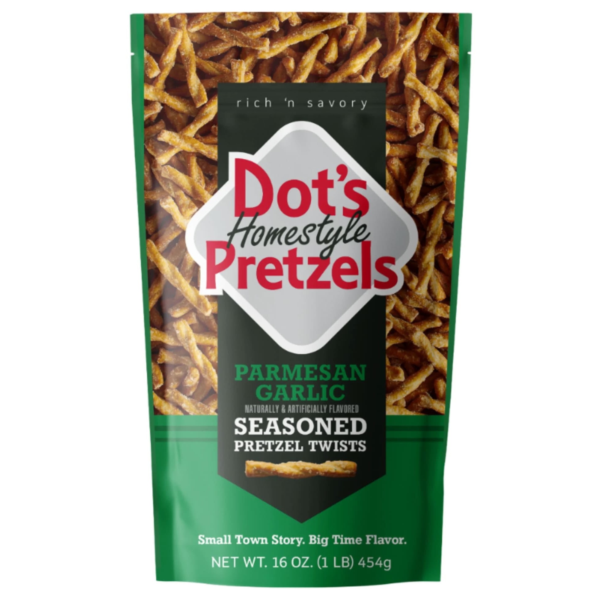 DOTS PRETZELS GARLIC PARMESAN 16 OZ