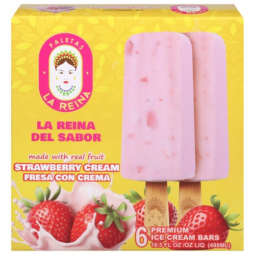 LA REINA ICE CREAM BARS STRAWBERRY       16.5 OZ
