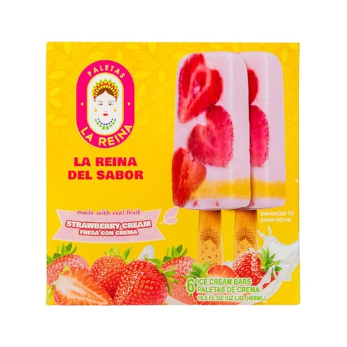 LA REINA ICE CREAM BARS STRWBR ESKCC     16.5 OZ