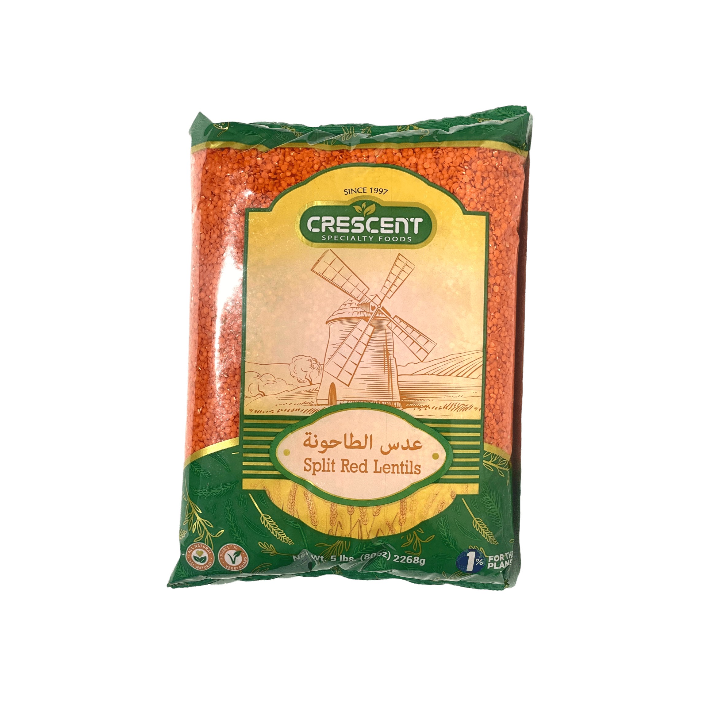 Crescent Red Split Lentil 5 LBS