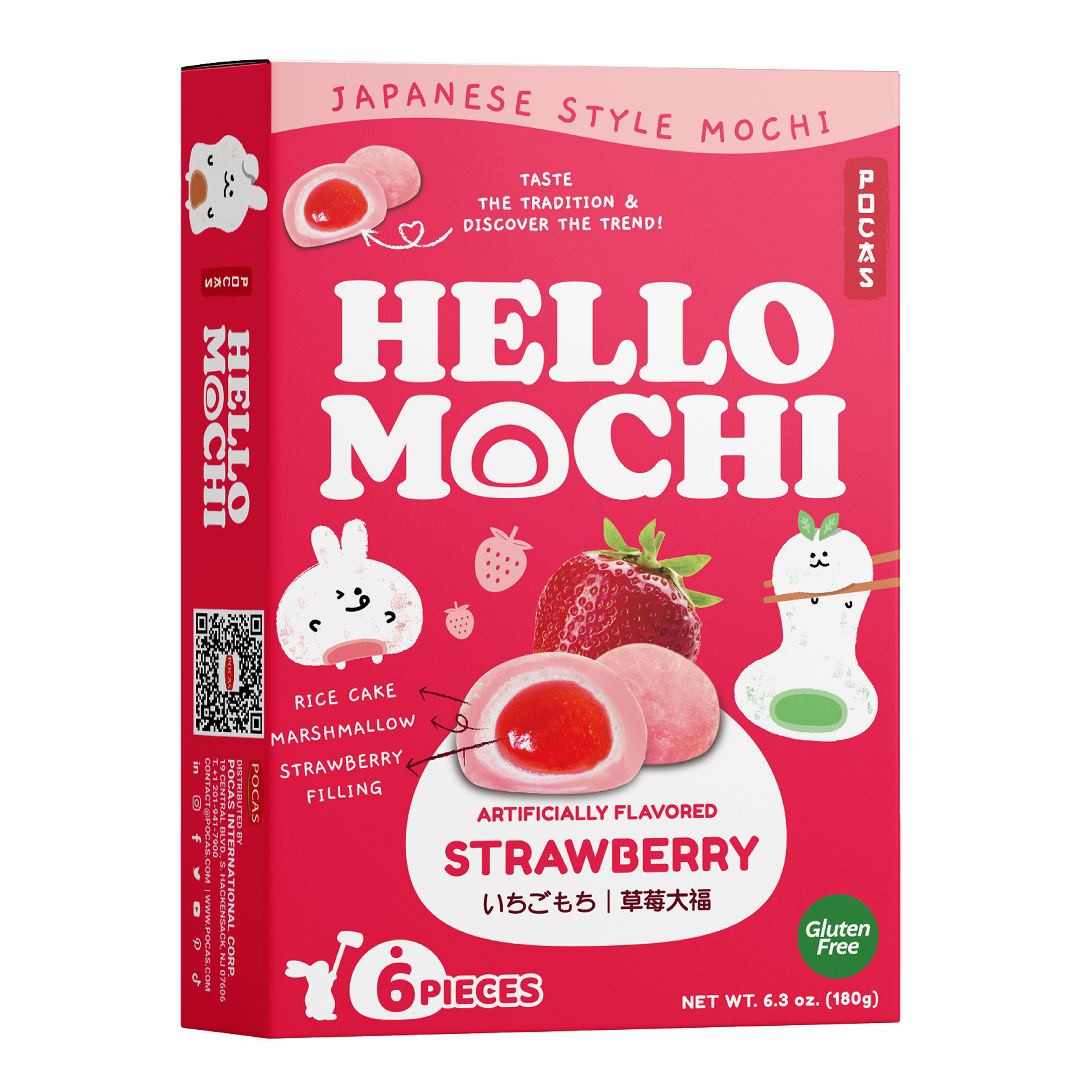 HELLO MOCHI STRAWBERRY 6.3 OZ