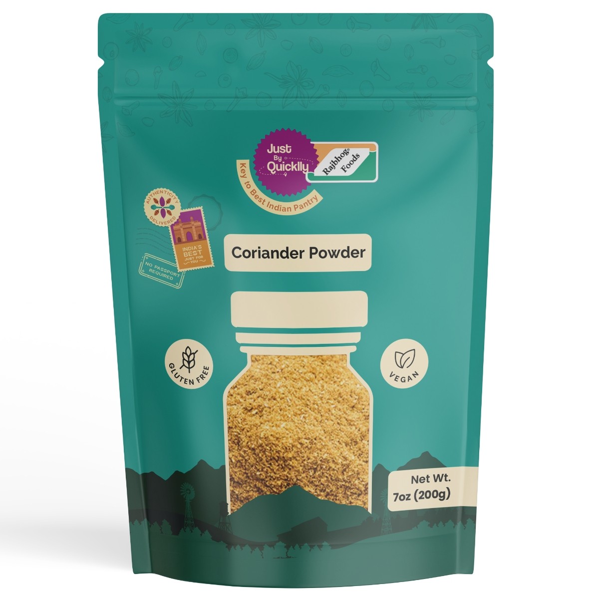 Just By Quicklly Coriander Powder  7 OZ