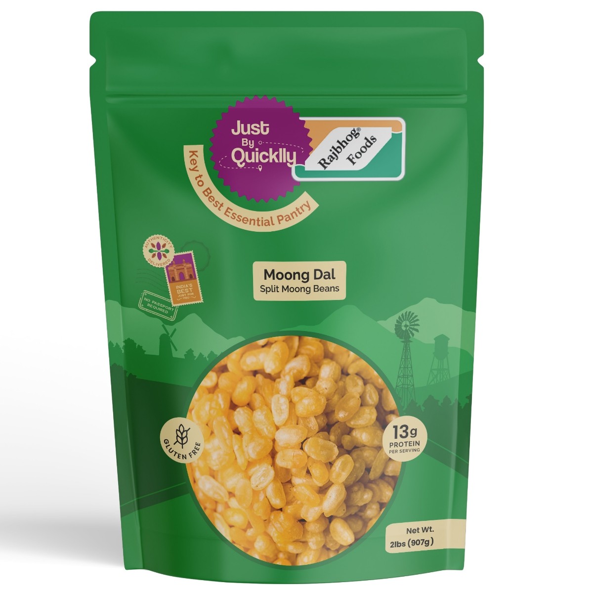 Just By Quicklly Moong Dal 2 LBS