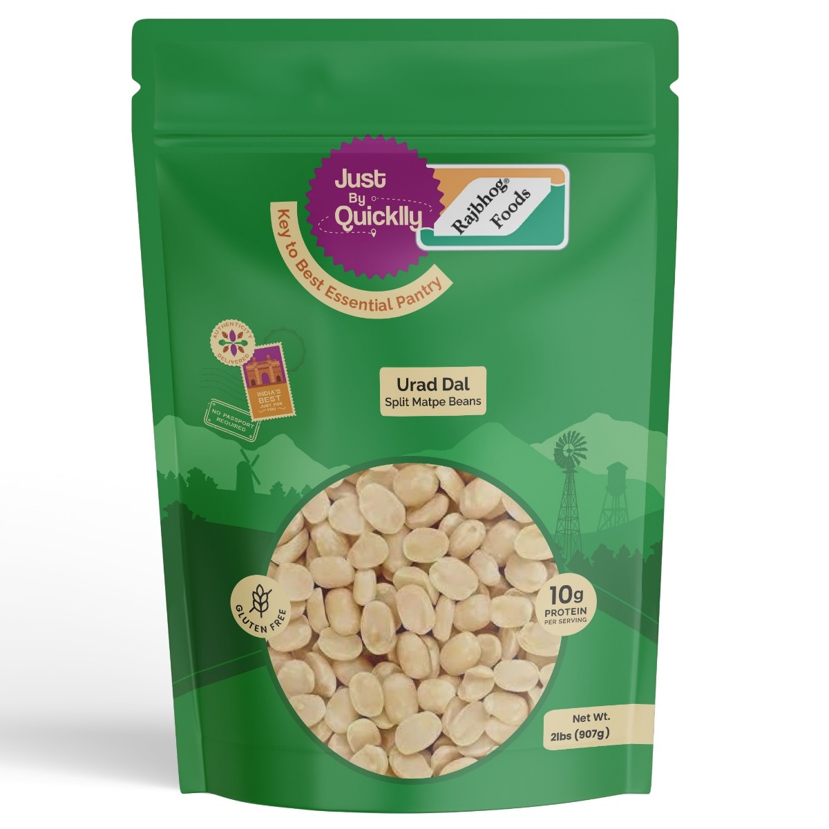 Just By Quicklly Urad Dal 2 LBS