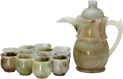Marble Tea Pot 18cm 1 Each