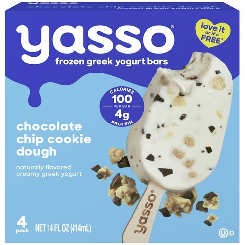 YASSO CHOCOLATE CHIP DOUGH BAR           4 COUNT