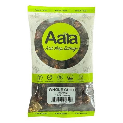 Aara Whole Chilli Round 100 Gm