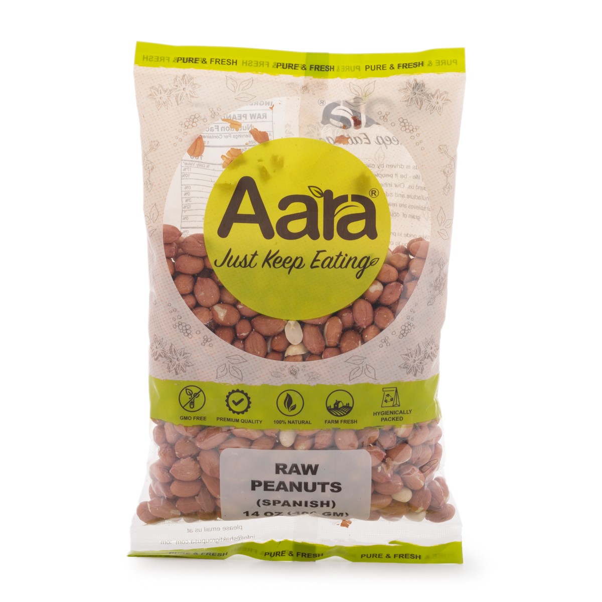 Aara Raw Peanuts (Spanish) 400 GM
