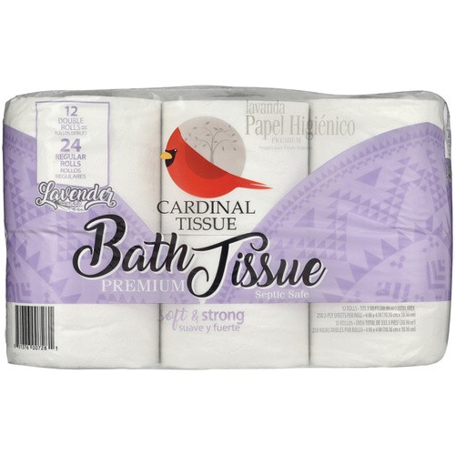 CARDINAL BATH TISSUE LAVENDER 12 Rol     12 PCS