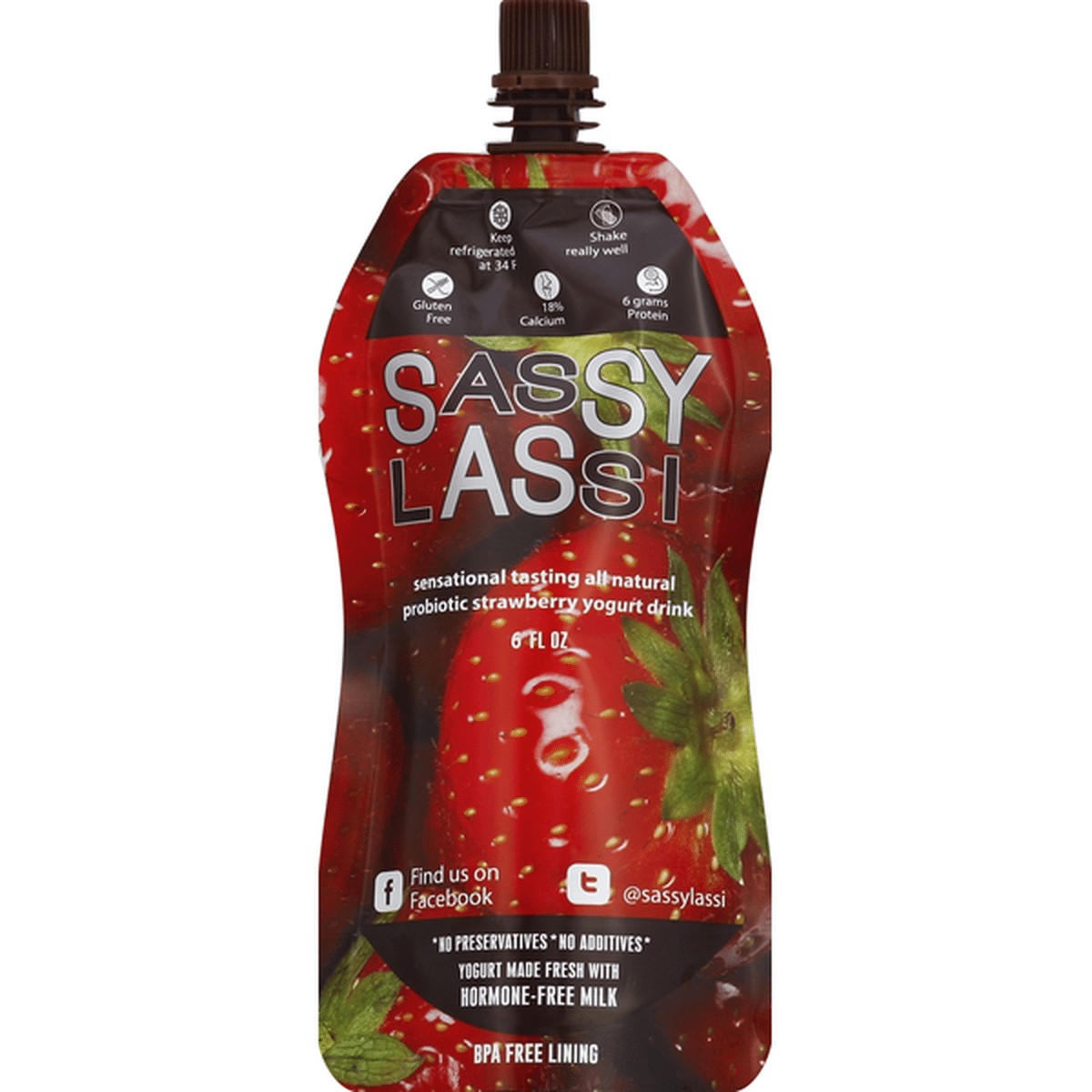 Sassy Lassi Strawberry 6 FLOZ