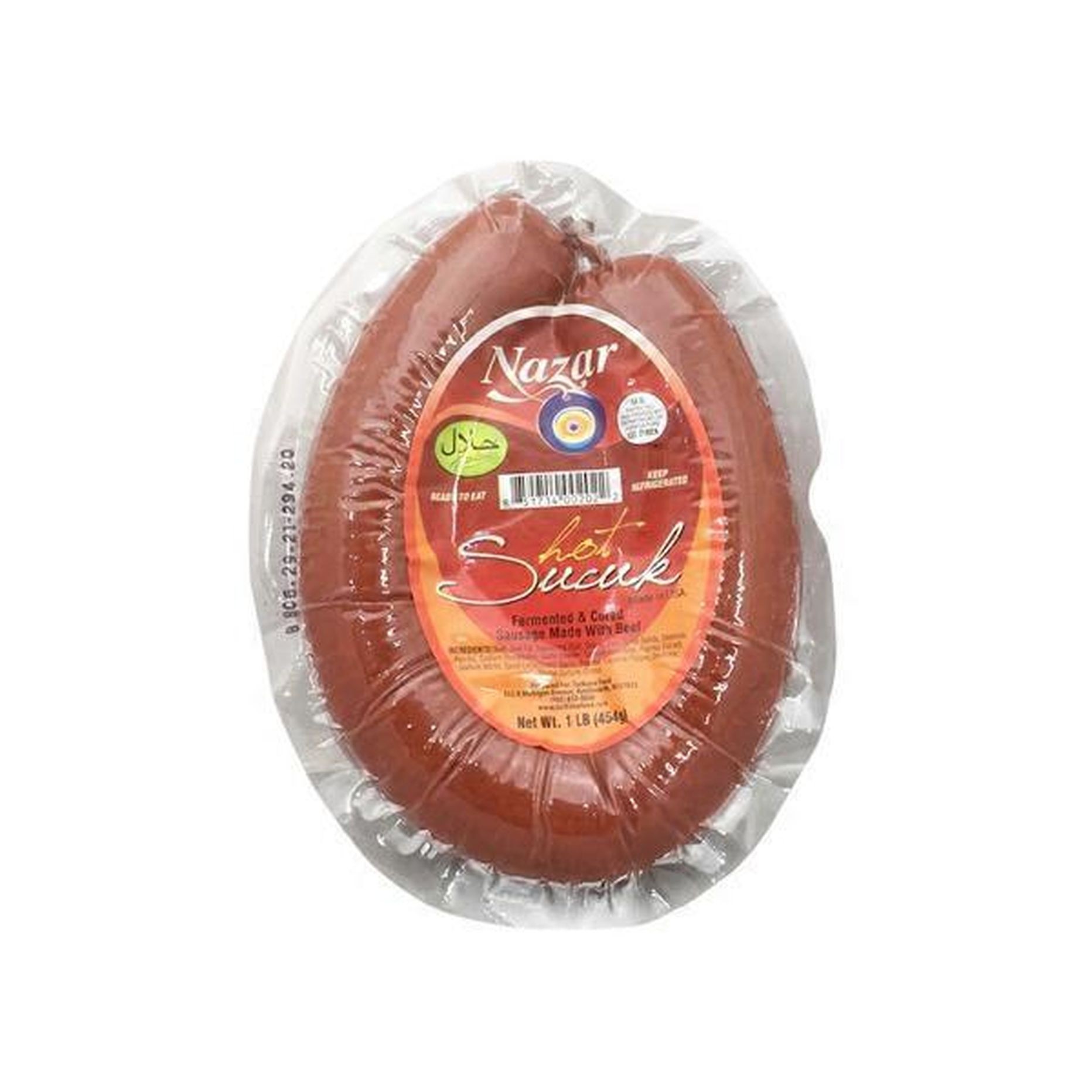 NAZAR BEEF RING SUCUK HOT 1 LBS