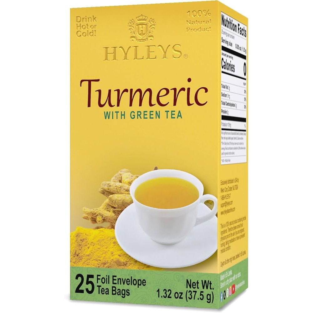 HYLEYS TURMERIC HERBAL GREEN TEA 1.32 OZ
