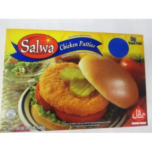 SALWA CHICKEN PATTIES 1.5 LBS