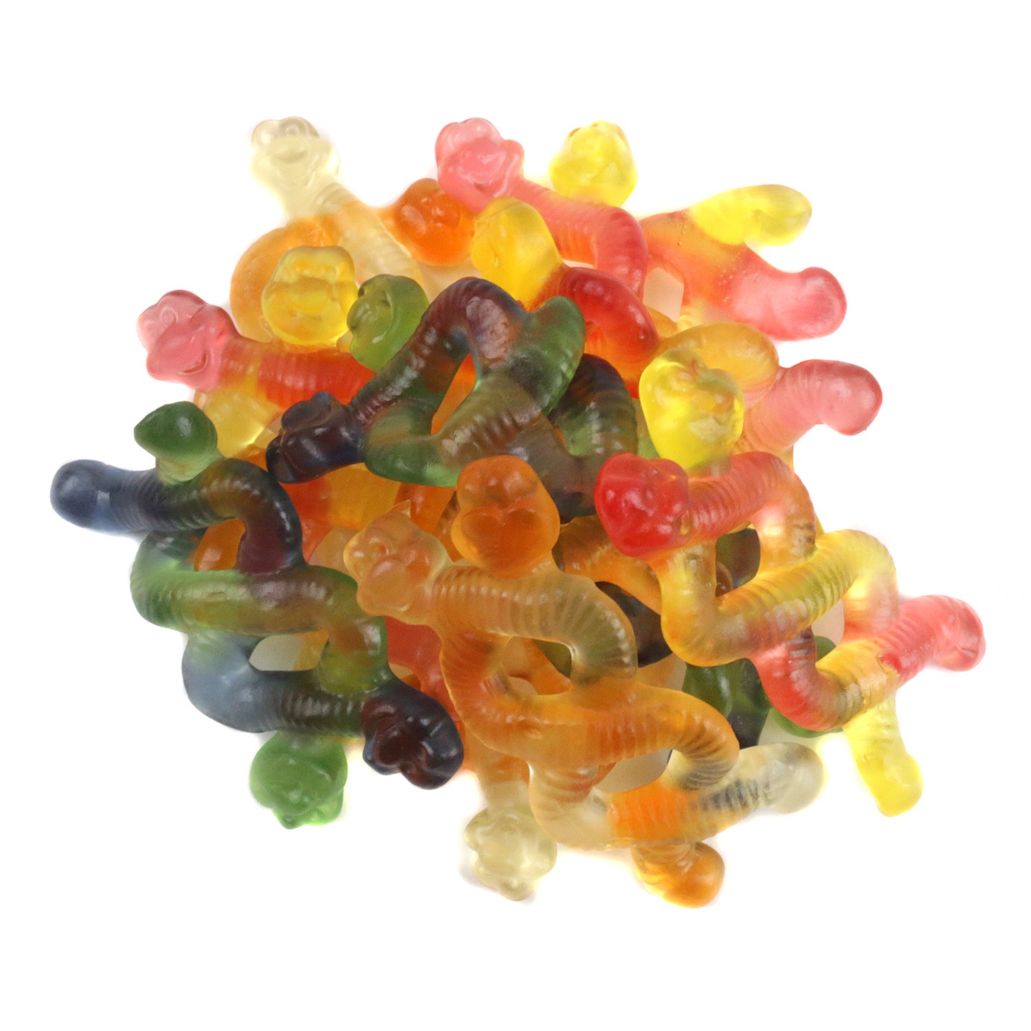 Crescent Gummy Worms 10 OZ