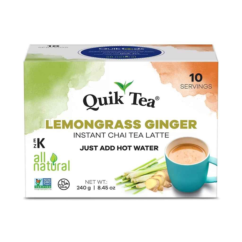 LEMONGRASS GINGER CHAI QUIK TEA 10 COUNT