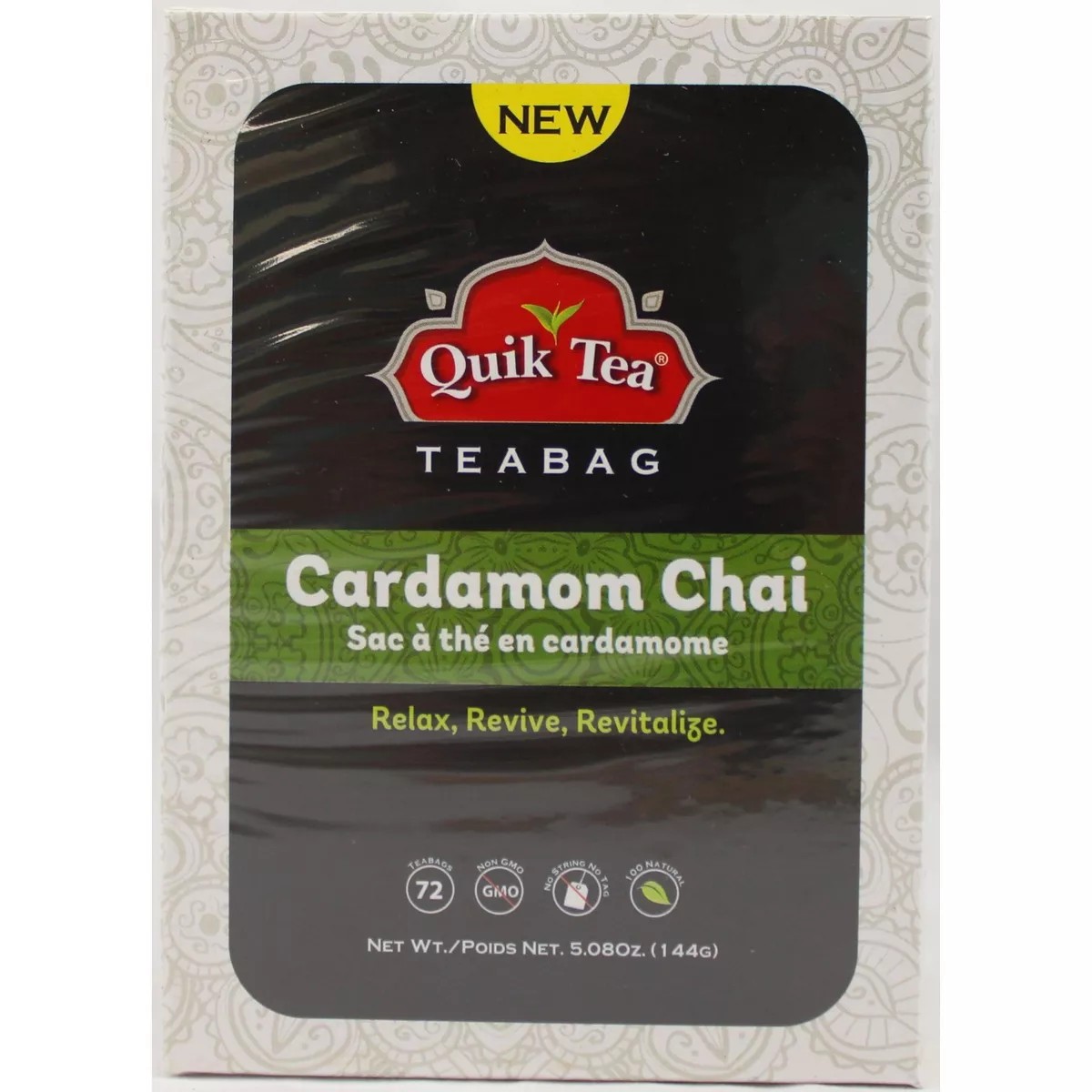CARDAMOM CHAI QUICK TEA 72 BAG