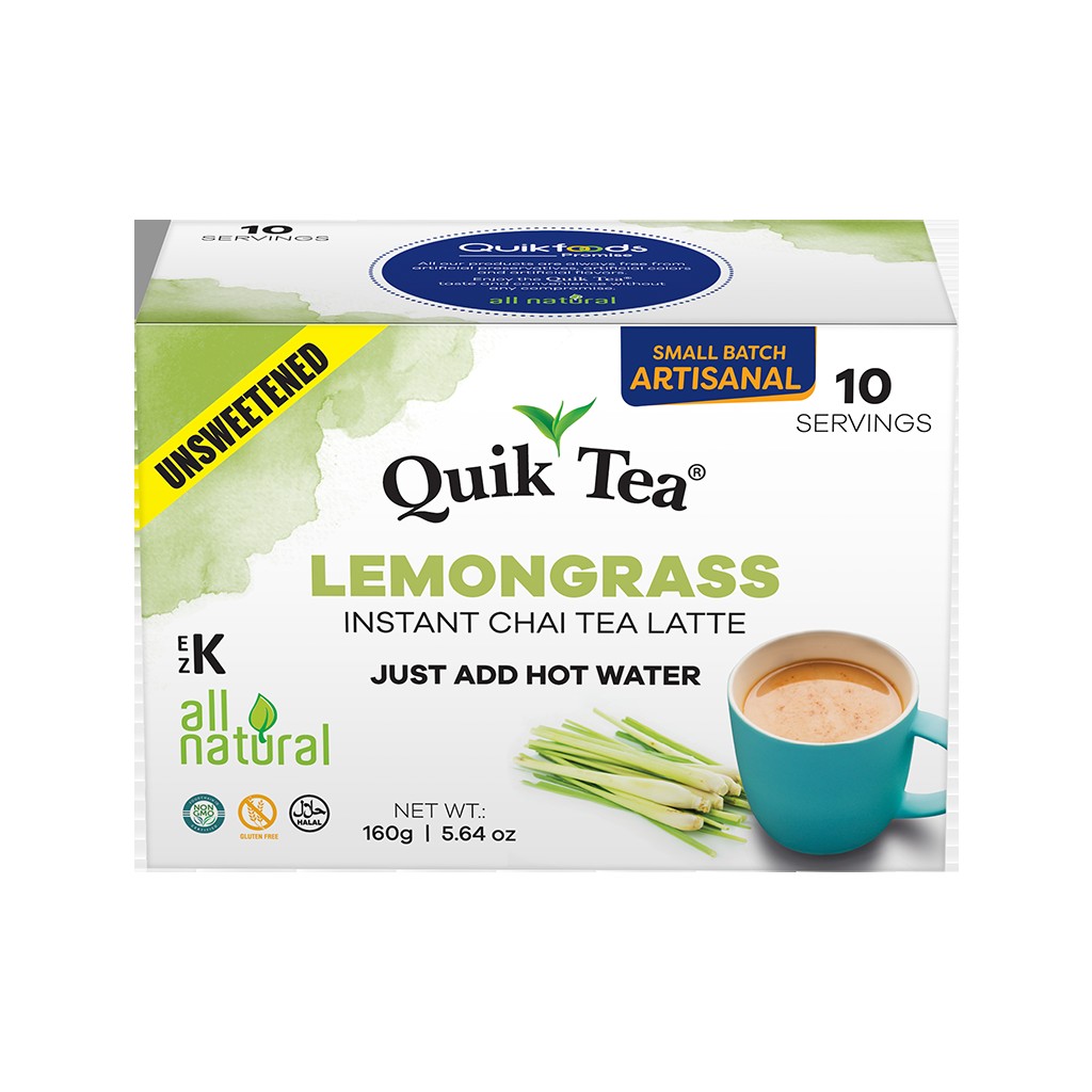 QUICK TEA UNSWEETENED LEMON GRASS CHAI 10 COUNT