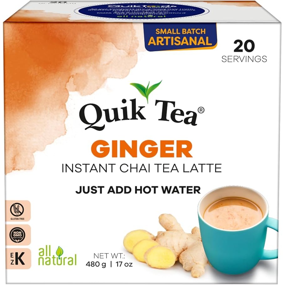 QuikTea Ginger Chai Tea Latte   20 BAG