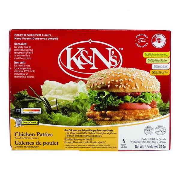 KNS CHICKEN PATTIES 10.9 OZ