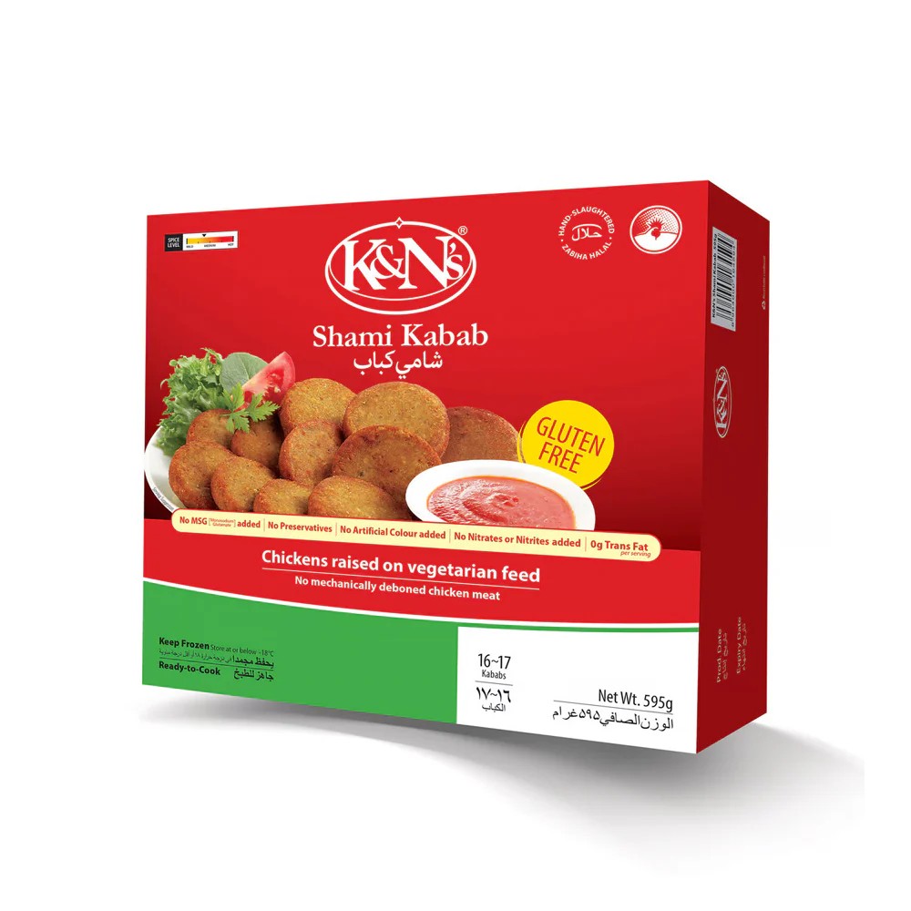 K&N CHICKEN SHAMI KABAB FAMILY PK 20.9 OZ