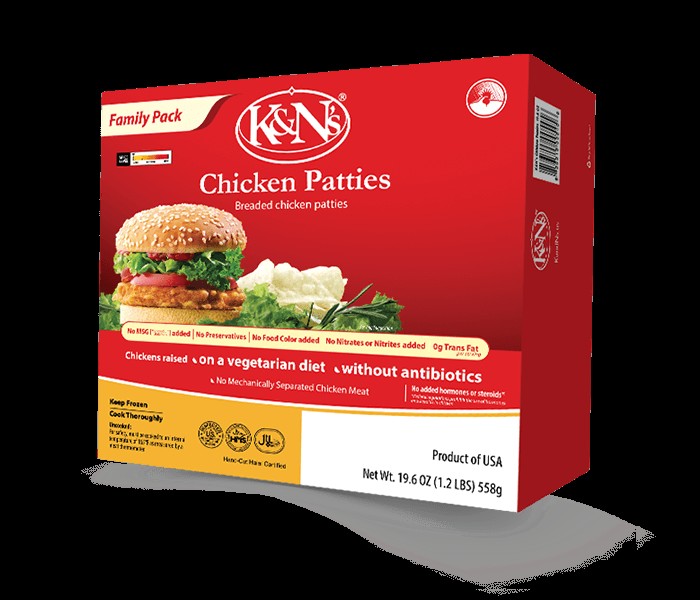 KNS CHICKEN PATTIES 19.6 OZ