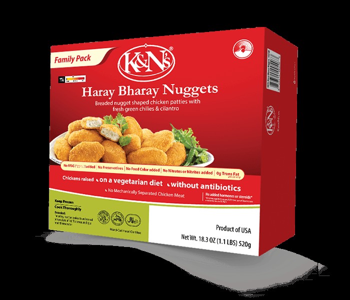 K&N CHICKEN HARAY BHARAY NUGGETS 520 GM