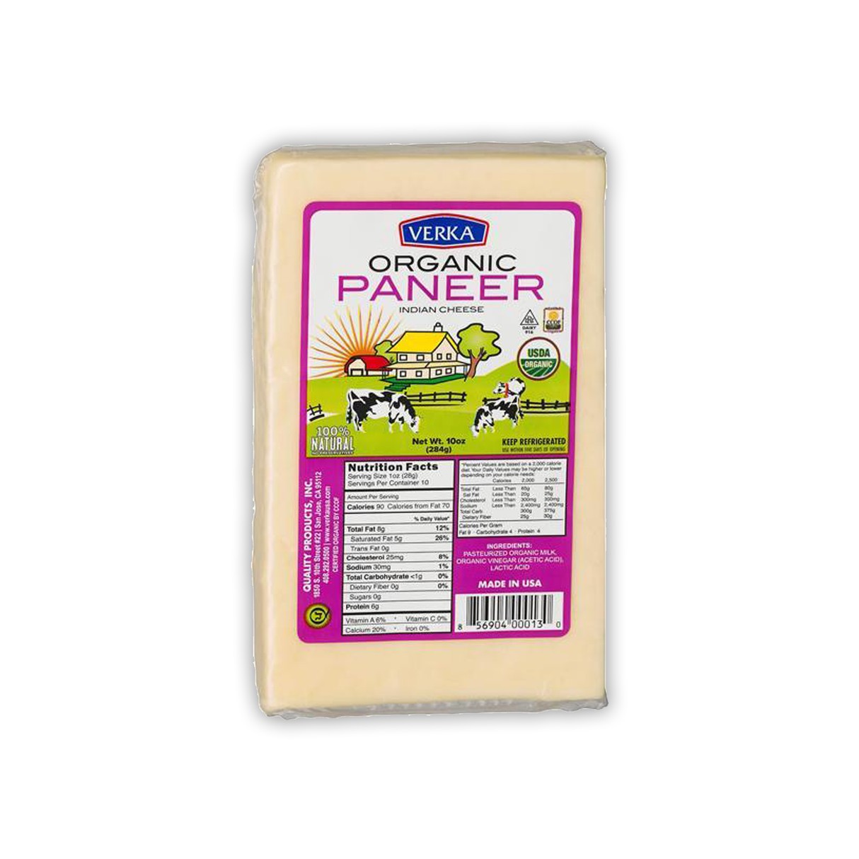 VERKA ORG PANEER 10 OZ