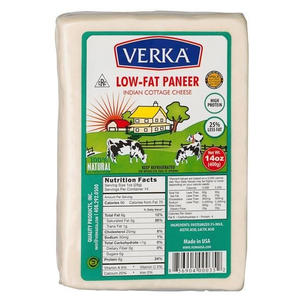 VERKA LOWER FAT PANEER 14 OZ