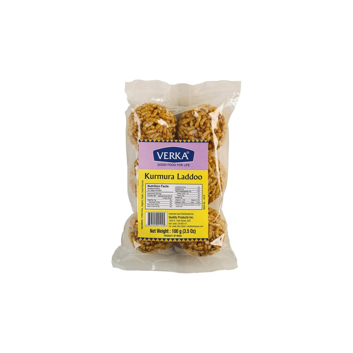 Verka Kurmura Laddoo 3.5 OZ