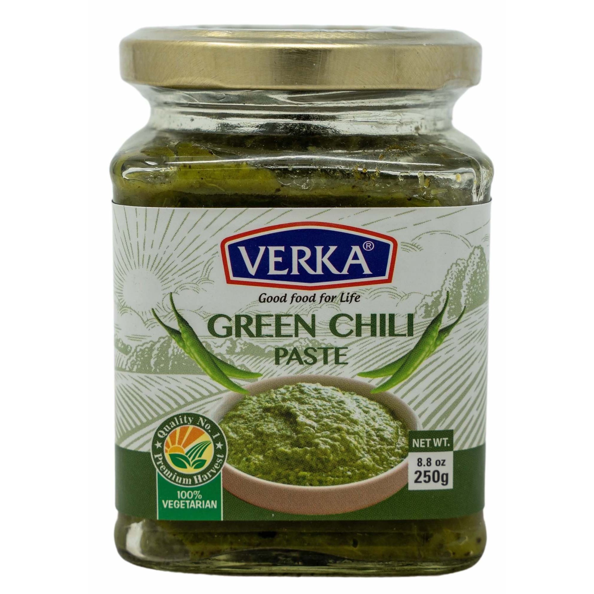 VERKA PASTE GREEN CHILLI 250 GM