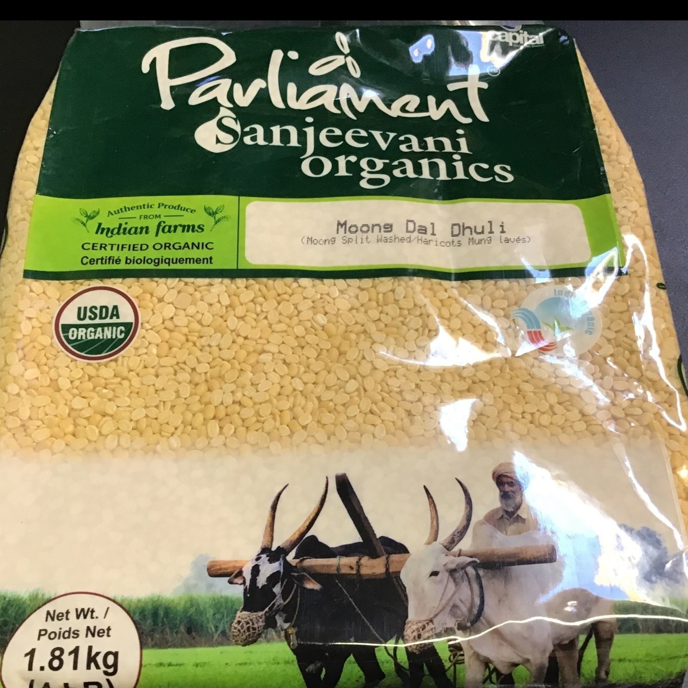 Parliament Org Moong Spilit 2 LBS