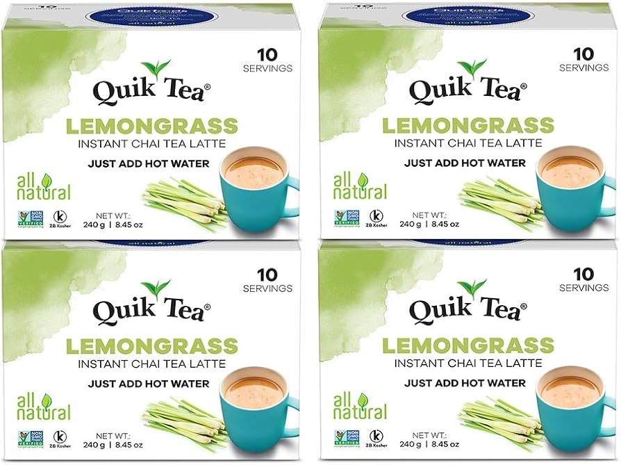 QuikTea Tea Latte Lemongrass Cha 4 PACK