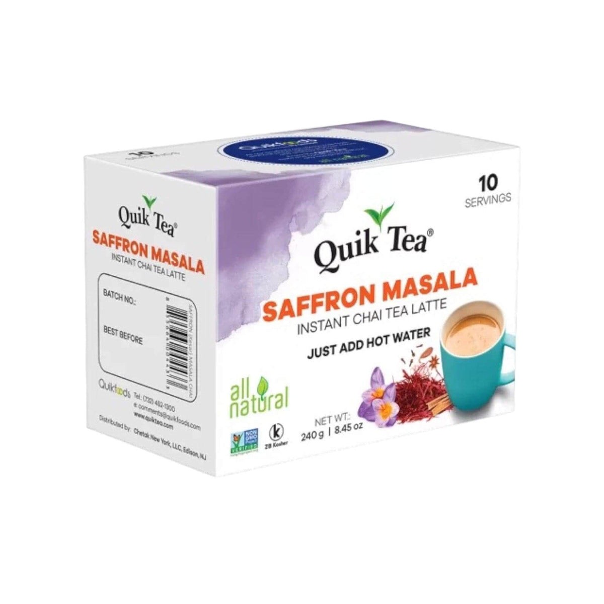 QUIK TEA SAFFRON MASALA 10 COUNT