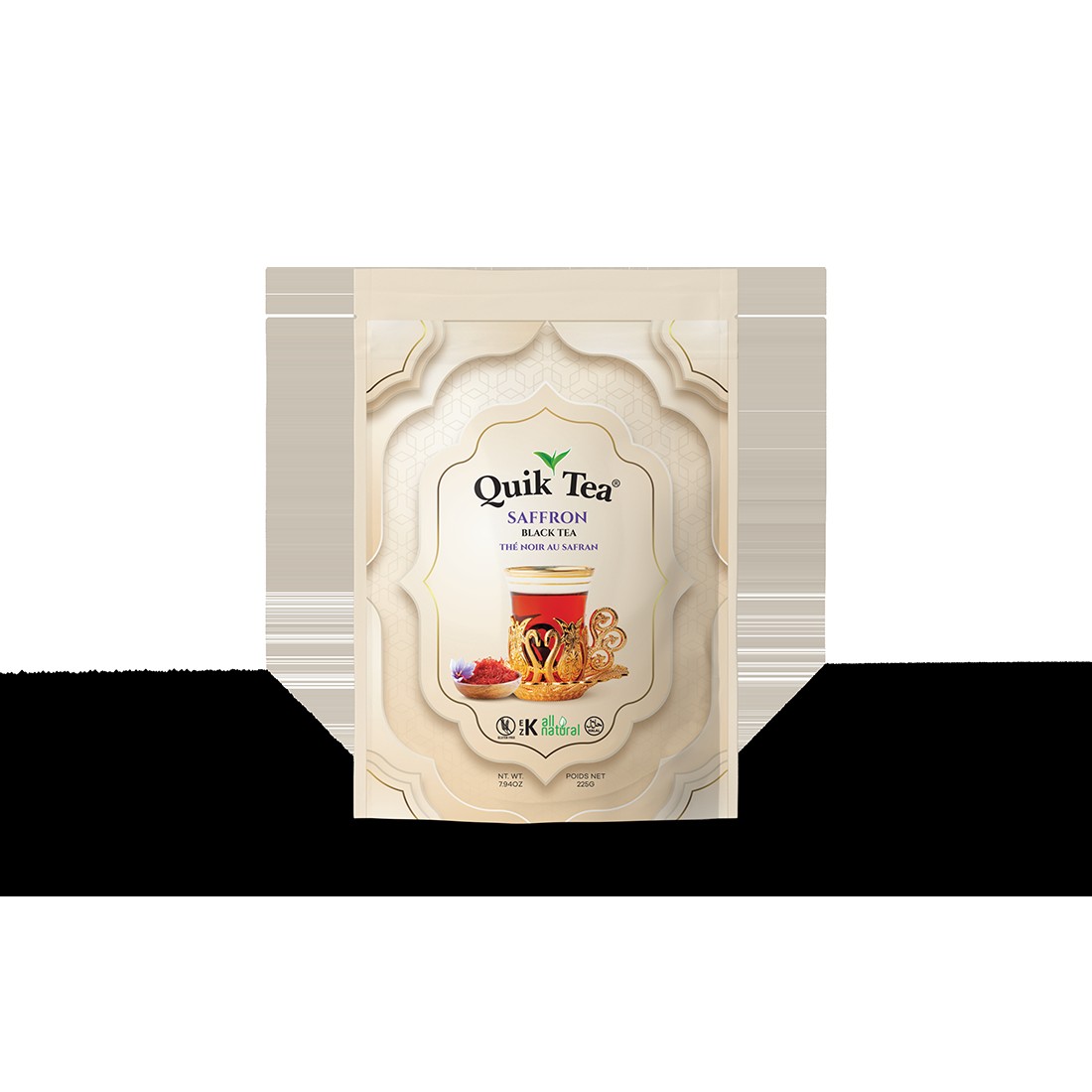 QT SAFFRON BLCK TEA 225 GM