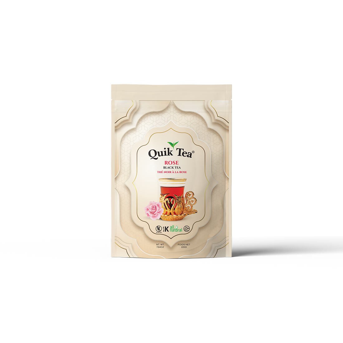 QT ROSE BLK TEA 225 GM