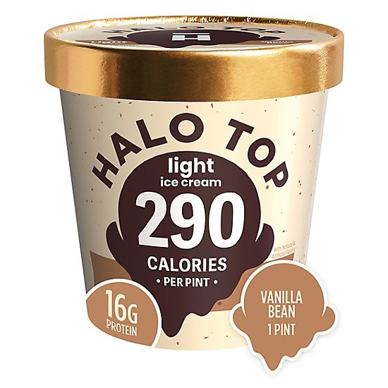 Halo Top Vanilla Bean Ice Cream 1 Pint