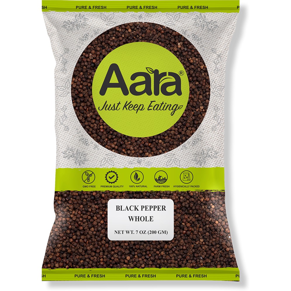Aara Black Pepper Whole 200 GM