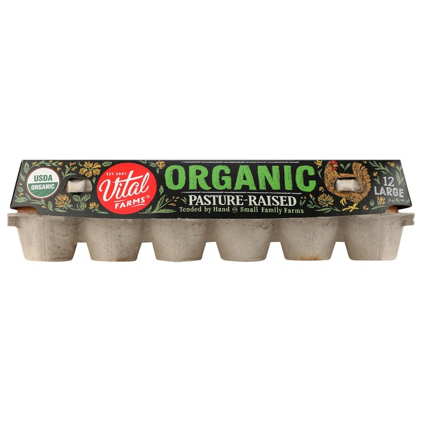 Vital Large Organic Brown Eggs 1 DOZEN