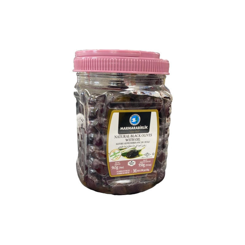 MB Natural Black Olives With Oil 950 GM